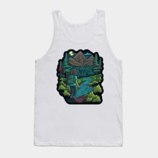 Beautiful Hiker Motif - Buy and Plant a Tree Tank Top